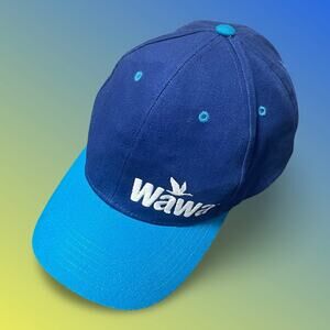 Wawa Hook & Loop Strap Back Hat Region 2 Bright Blue & Navy Adult Unisex